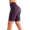 imageYvette Biker Shorts with Pockets for Women 3quot  4quot  6quot  8quot Tummy Control High Waist Running Workout Gym Yoga ShortsPurple