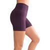 imageYvette Biker Shorts with Pockets for Women 3quot  4quot  6quot  8quot Tummy Control High Waist Running Workout Gym Yoga ShortsPurple