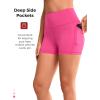 imageYvette Biker Shorts with Pockets for Women 3quot  4quot  6quot  8quot Tummy Control High Waist Running Workout Gym Yoga ShortsRose Red