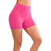 imageYvette Biker Shorts with Pockets for Women 3quot  4quot  6quot  8quot Tummy Control High Waist Running Workout Gym Yoga ShortsRose Red
