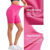 imageYvette Biker Shorts with Pockets for Women 3quot  4quot  6quot  8quot Tummy Control High Waist Running Workout Gym Yoga ShortsRose Red