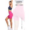 imageYvette Biker Shorts with Pockets for Women 3quot  4quot  6quot  8quot Tummy Control High Waist Running Workout Gym Yoga ShortsRose Red