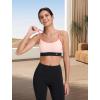imageYvette Cute Strappy Back Yoga Bra for Women Black ampamp Pink Contrast Cropped Yoga Top Girly Sports Bras with Fixed CupPink