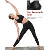 imageYvette Front Clasp Sports Bras for Women Light Impact Cute Soft Comfort Wireless Padded Fitness Workout Padded Yoga Tank TopBlack