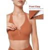 imageYvette Front Clasp Sports Bras for Women Light Impact Cute Soft Comfort Wireless Padded Fitness Workout Padded Yoga Tank TopOrange