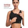 imageYvette Front Zip Sports Bras for Women High Support Racerback High Impact Printed Running Bra for Large BustBlack