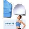 imageYvette Halter Sports Bra for Women Thin Strap Yoga Tops with Removable PadsBlue
