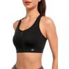 imageYvette High Impact Sports Bras for Women Plus Size Racerback Sports Bra High Support for Large BreastsBlack