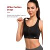 imageYvette High Impact Sports Bras for Women Plus Size Racerback Sports Bra High Support for Large BreastsBlack