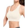 imageYvette High Impact Sports Bras for Women Plus Size Racerback Sports Bra High Support for Large BreastsIvory