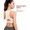 imageYvette High Impact Sports Bras for Women Plus Size Racerback Sports Bra High Support for Large BreastsIvory