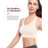 imageYvette High Impact Sports Bras for Women Plus Size Racerback Sports Bra High Support for Large BreastsIvory