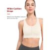 imageYvette High Impact Sports Bras for Women Plus Size Racerback Sports Bra High Support for Large BreastsIvory