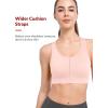 imageYvette High Impact Sports Bras for Women Plus Size Racerback Sports Bra High Support for Large BreastsPink