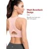 imageYvette High Impact Sports Bras for Women Plus Size Racerback Sports Bra High Support for Large BreastsPink