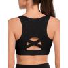 imageYvette Lace Front Zip Sports Bras for Women High Impact Running Bras for Large BustBlack