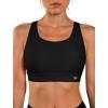 imageYvette Lightweight Crisscross Back Sports Bra for Women Breathable Yoga Tank Top with Removable Pads for Workout ampamp FitnessBlack