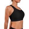 imageYvette Lightweight Crisscross Back Sports Bra for Women Breathable Yoga Tank Top with Removable Pads for Workout ampamp FitnessBlack