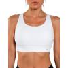 imageYvette Lightweight Crisscross Back Sports Bra for Women Breathable Yoga Tank Top with Removable Pads for Workout ampamp FitnessWhite