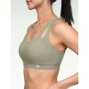 imageYvette Seamless Yoga Sports Bra with Removable Padding Crisscross Back Strap and UltraSoft Stretchy Fabric for WomenGreen