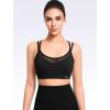 imageYvette Sports Bra Lightweight Cloud Series for Women Mesh Splicing StyleBlack