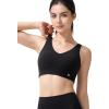 imageYvette Womens Cross Back Sports Bras UNeck Yoga Bra with Wide Straps ampamp Fixed Pads for Workout GymBlack