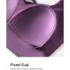 imageYvette Womens Cross Back Sports Bras UNeck Yoga Bra with Wide Straps ampamp Fixed Pads for Workout GymGrape Purple