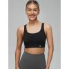 imageYvette Womens Sports Bra Breathable Yoga Bra with Jacquard Back Panel ampamp Cross Straps for FitnessGymBlack