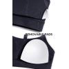 imageYvette Y Back Yoga Bras for Women Low Impact Spaghetti Thin Strap Workout Top with Removable PadsDark Blue