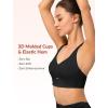 imageYvette Yoga Bras Cloud Lightweight Sports Bra Molded Cup XShaped Back Fashionable Workout Bra Yoga Crop Tank TopBlack