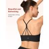 imageYvette Yoga Bras Cloud Lightweight Sports Bra Molded Cup XShaped Back Fashionable Workout Bra Yoga Crop Tank TopBlack