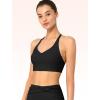 imageYvette Yoga Bras Cloud Lightweight Sports Bra Molded Cup XShaped Back Fashionable Workout Bra Yoga Crop Tank TopBlack
