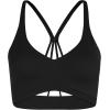 imageYvette Yoga Bras Cloud Lightweight Sports Bra Molded Cup XShaped Back Fashionable Workout Bra Yoga Crop Tank TopBlack