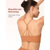 imageYvette Yoga Bras Cloud Lightweight Sports Bra Molded Cup XShaped Back Fashionable Workout Bra Yoga Crop Tank TopDark Orange