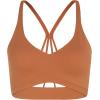 imageYvette Yoga Bras Cloud Lightweight Sports Bra Molded Cup XShaped Back Fashionable Workout Bra Yoga Crop Tank TopDark Orange