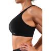 imageYvette Yoga Bras Lightweight Cloud Series Sports Bra for Women Low Impact Sports Spaghetti Thin Strap Mesh Splicing StyleBlack