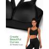 imageYvette Yoga Bras Lightweight Cloud Series Sports Bra for Women Low Impact Sports Spaghetti Thin Strap Mesh Splicing StyleBlack
