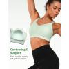 imageYvette Yoga Bras Lightweight Cloud Series Sports Bra for Women Low Impact Sports Spaghetti Thin Strap Mesh Splicing StyleLightgreen