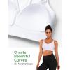 imageYvette Yoga Bras Lightweight Cloud Series Sports Bra for Women Low Impact Sports Spaghetti Thin Strap Mesh Splicing StyleWhite