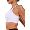 imageYvette Yoga Bras Lightweight Cloud Series Sports Bra for Women Low Impact Sports Spaghetti Thin Strap Mesh Splicing StyleWhite