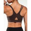 imageYvette Yoga Bras Lightweight Cloud Series Sports Bra for Women Low Impact Sports Spaghetti Thin Strap Mesh Splicing StyleWine Red