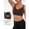 imageYvette Yoga Bras Lightweight Cloud Series Sports Bra for Women Low Impact Sports Spaghetti Thin Strap Mesh Splicing StyleWine Red