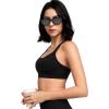 imageYvette Yoga Sports Bra for Women  Padded Strappy Cute Sports BraBlack