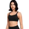 imageYvette Yoga Sports Bra for Women  Padded Strappy Cute Sports BraBlack