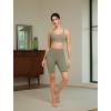 imageYvette Yoga Sports Bra for Women  Padded Strappy Cute Sports BraGreen