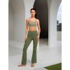 imageYvette Yoga Sports Bra for Women  Padded Strappy Cute Sports BraGreen