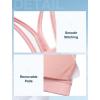 imageYvette Yoga Sports Bra for Women  Padded Strappy Cute Sports BraPink