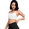 imageYvette Yoga Sports Bra for Women  Padded Strappy Cute Sports BraWhite