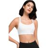 imageYvette Yoga Sports Bra for Women  Padded Strappy Cute Sports BraWhite