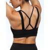 imageYvette Yoga Sports Bras Comfortable LowImpact Sports Bra with Fixed Cups and Double StrapsBlack